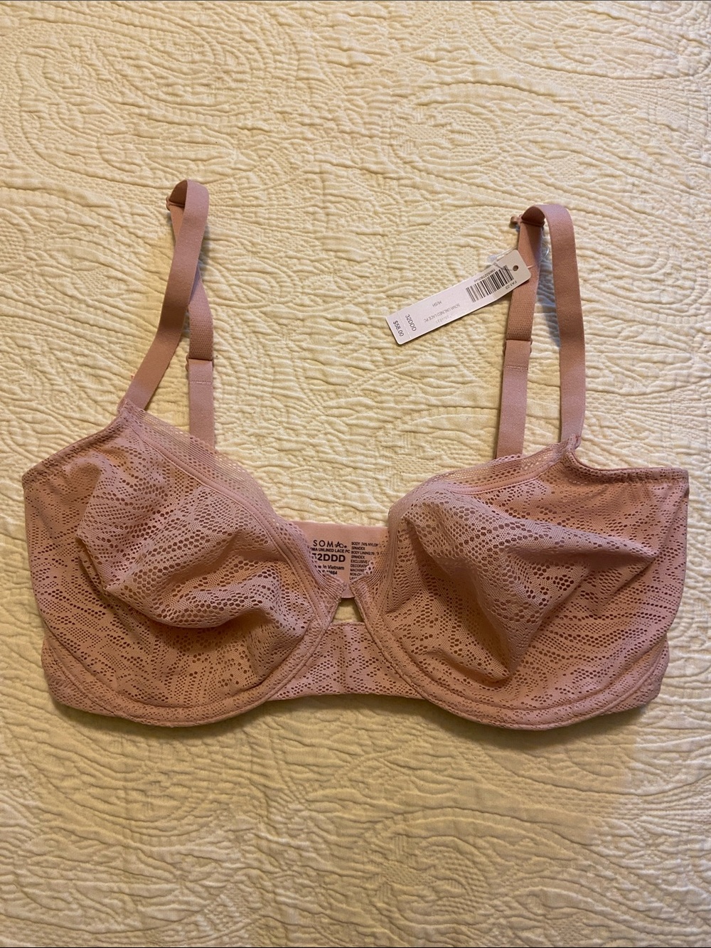 Soma Dusty Rose Lace Underwire Bra